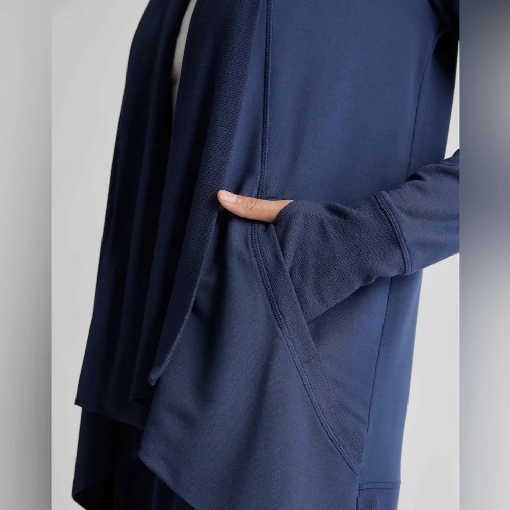 Quince French Terry Modal Cardigan in Navy $89 Size S - Picture 6 of 12